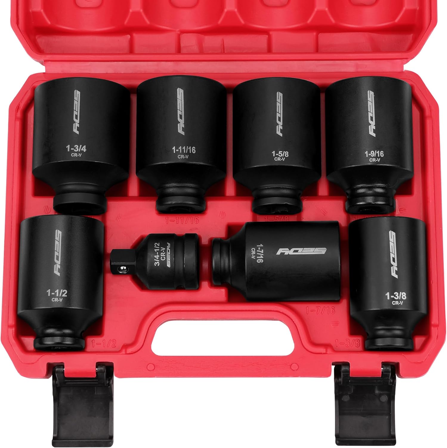 Solid Budget 1/2″ Drive SAE Deep Impact Socket Set (8-Piece)