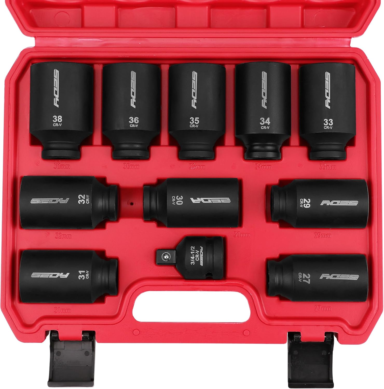 Solid Budget 1/2″ Drive Metric Deep Impact Socket Set (11-Piece)